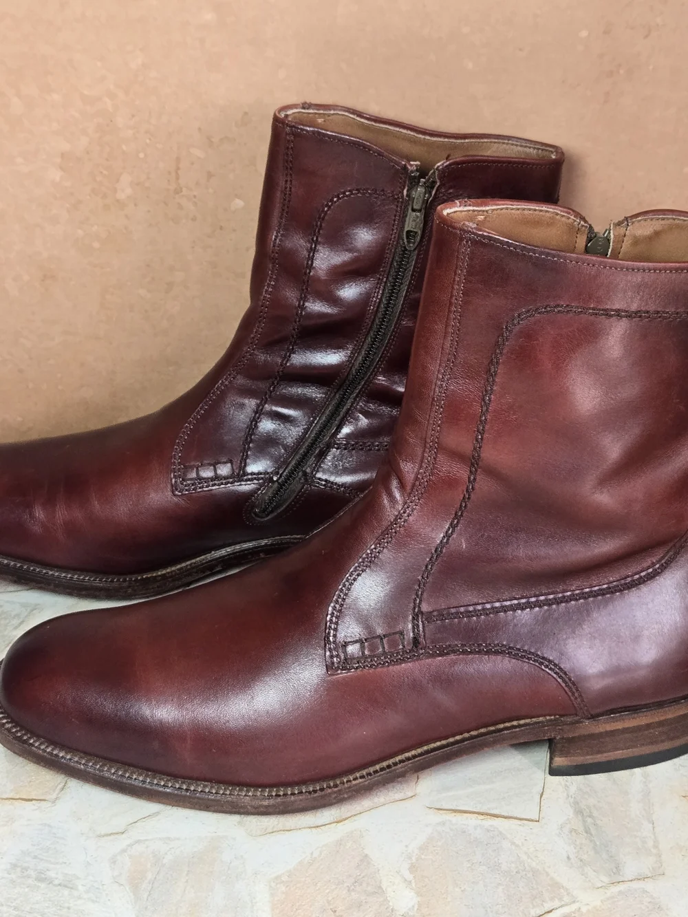 Vintage E.T. Wright Leather Side Zip Ankle Boots